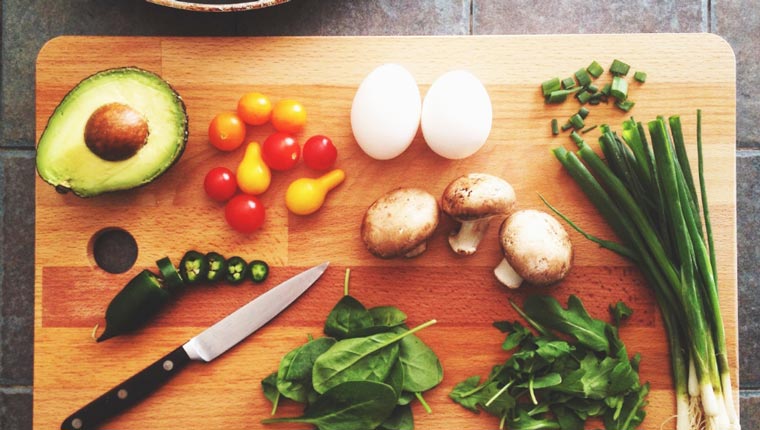 Cutting Board with good food