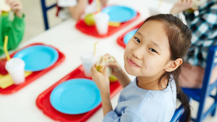 Kids picking good food